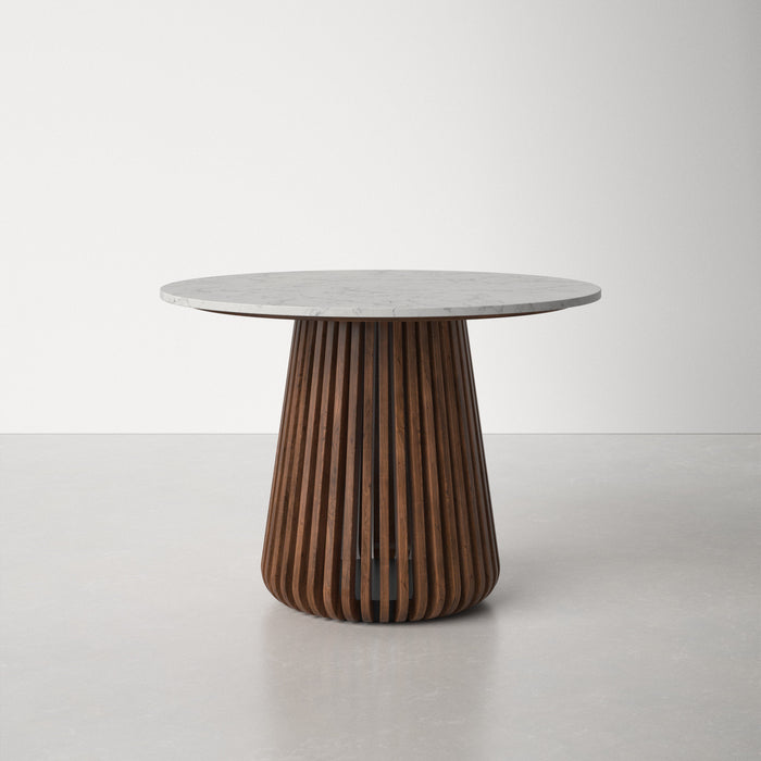 Retro Round Marble Dining Table - Afday