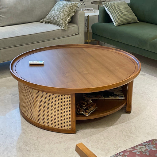 Solace Teakwood Cane Coffee Table - Afday