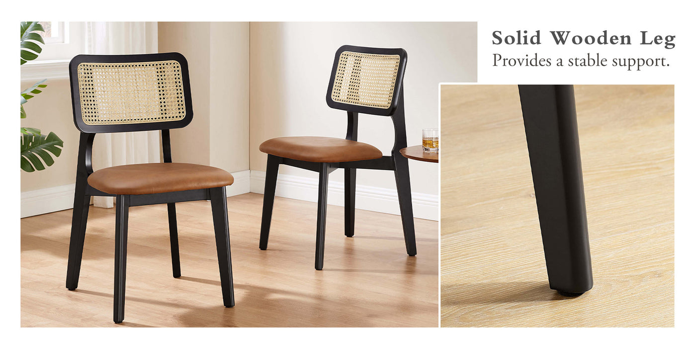 Kandy Black Rattan Dining Chair - Afday