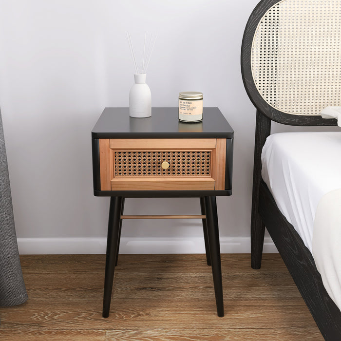 Boyce Cane Bedside Table - Afday