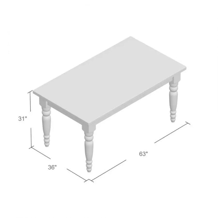 Off White Wooden Dining Table - Afday