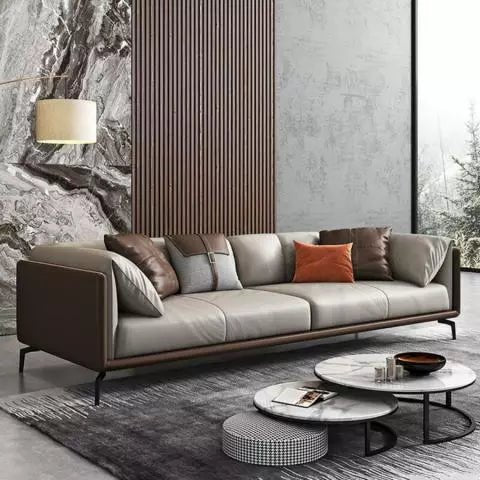 Adalea Faux Leather Sofa - Afday