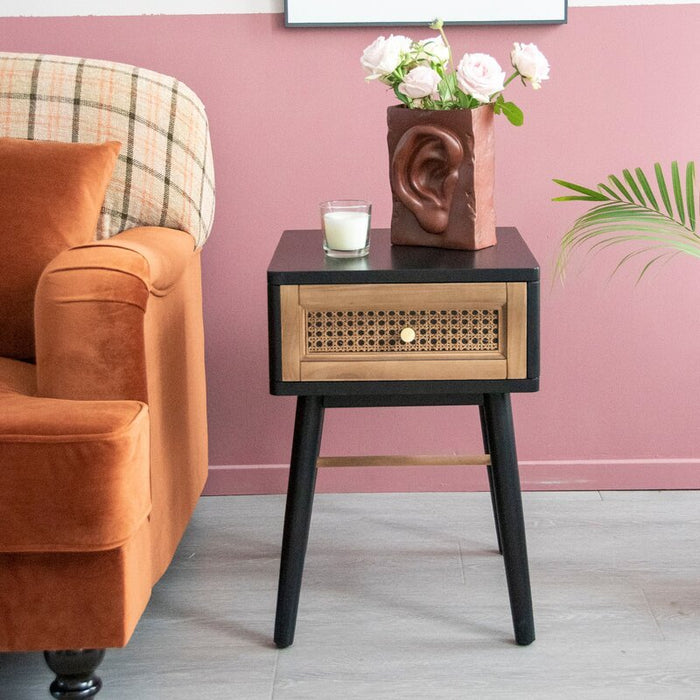 Boyce Cane Bedside Table - Afday