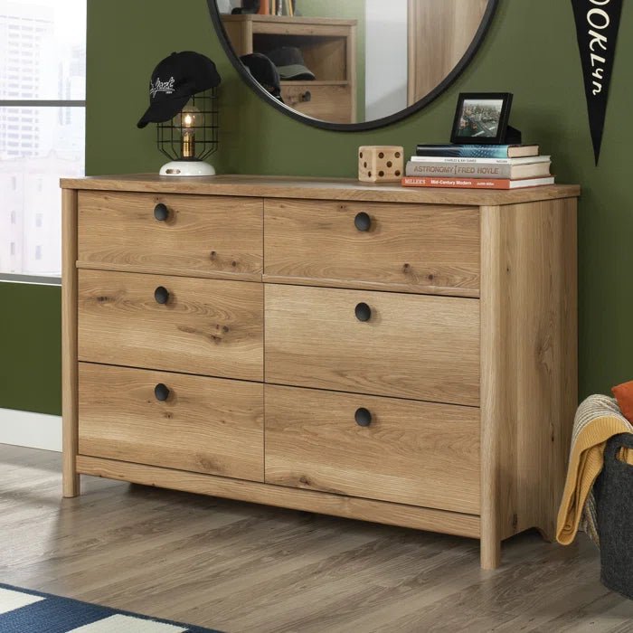 Timber 6 Drawer Dresser - Afday