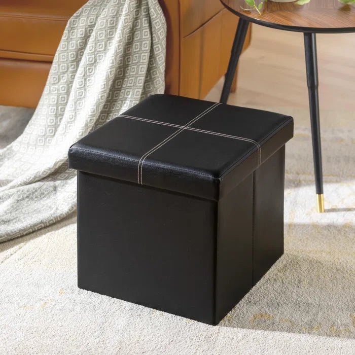 Brilon Vegan Leather Ottoman - Afday