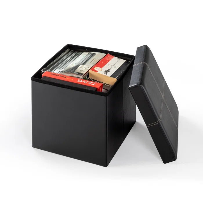 Brilon Vegan Leather Ottoman - Afday