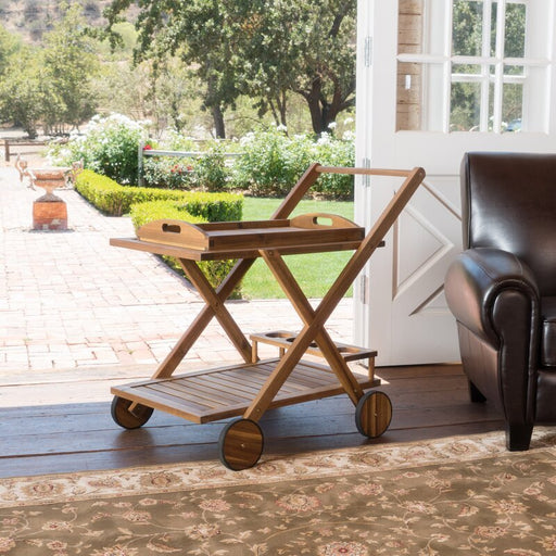 Rommel Wood Bar Cart - Afday