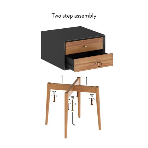 Virk Mid-century Bedside Table - Afday