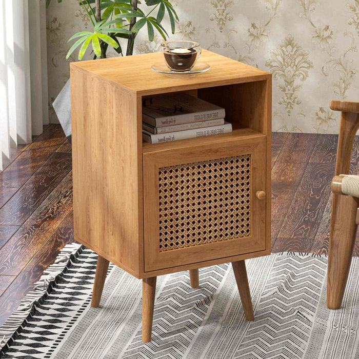 Henline Rattan Bedside Table - Afday