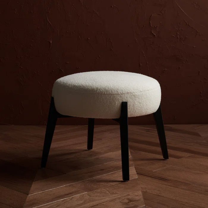 Bouclé Upholstered Ottoman - Afday