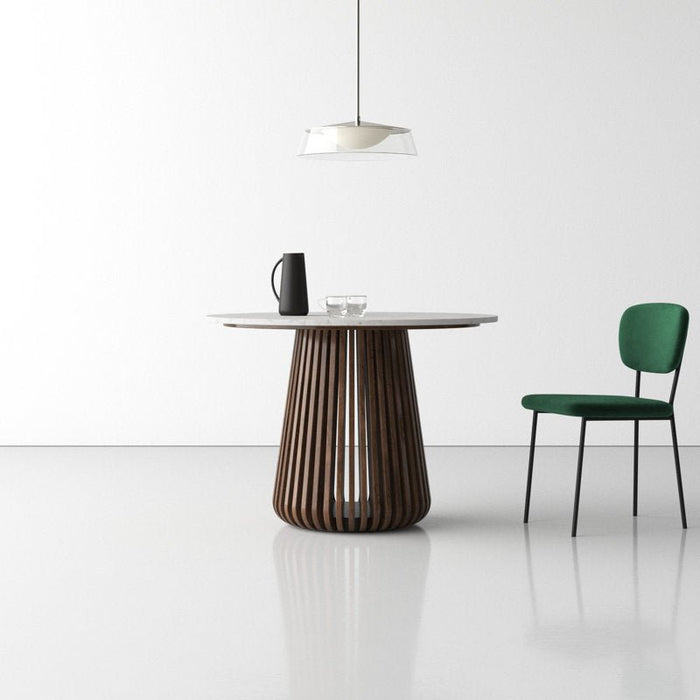Retro Round Marble Dining Table - Afday