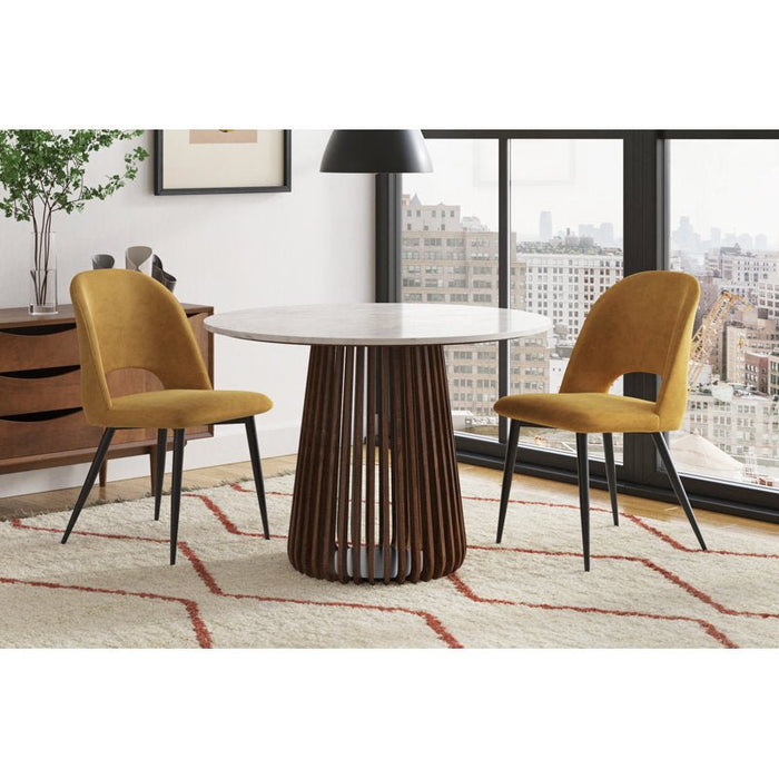 Retro Round Marble Dining Table - Afday