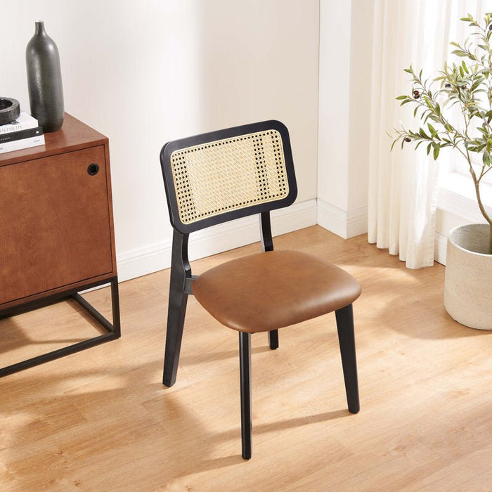 Kandy Black Rattan Dining Chair - Afday