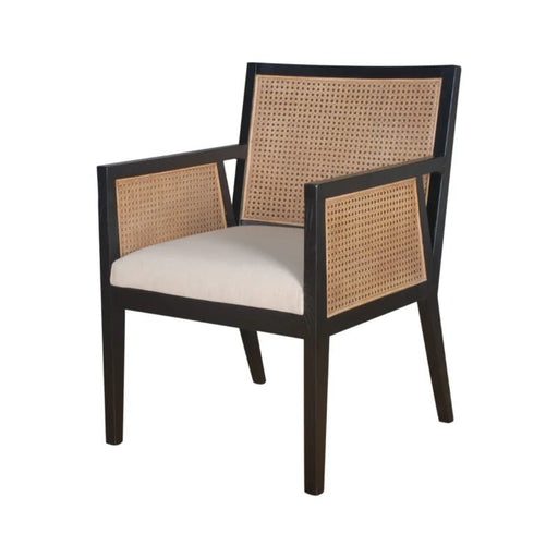 Verona Cane Back Fabric Arm Chair - Afday