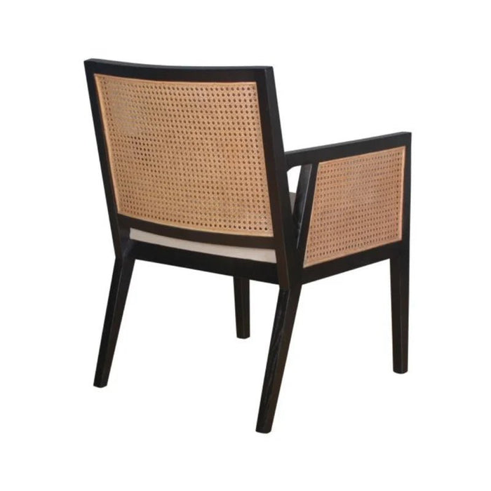Verona Cane Back Fabric Arm Chair - Afday