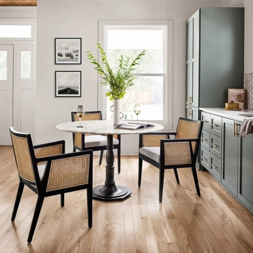Verona Cane Back Fabric Arm Chair - Afday