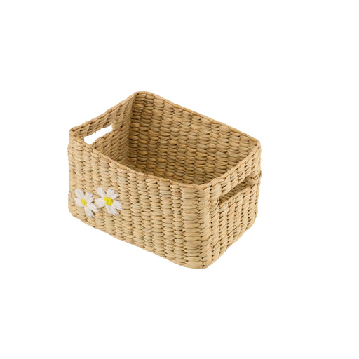 Zuri Embroidered Wicker Basket - Afday