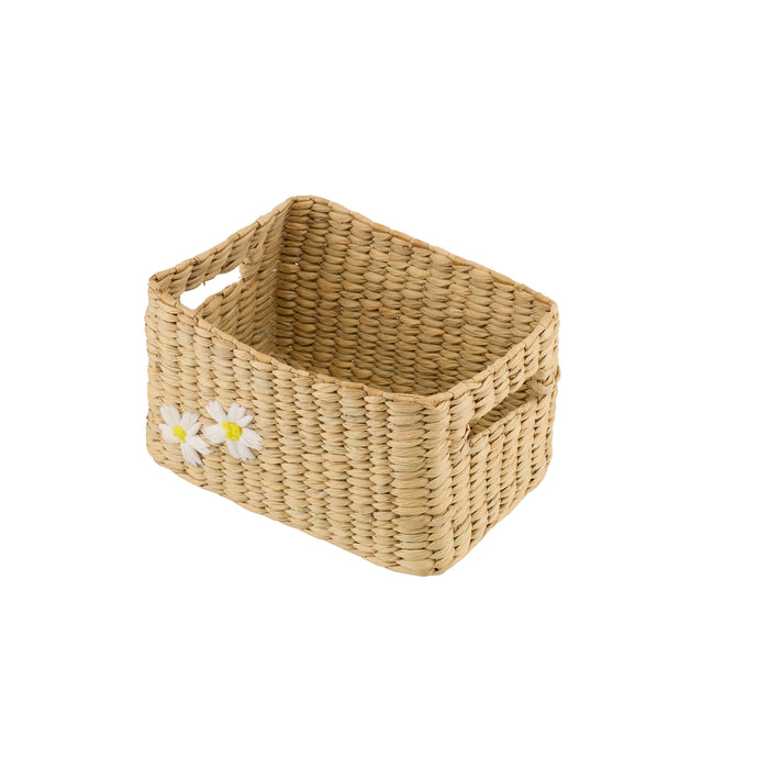 Zuri Embroidered Wicker Basket - Afday