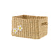 Zuri Embroidered Wicker Basket - Afday