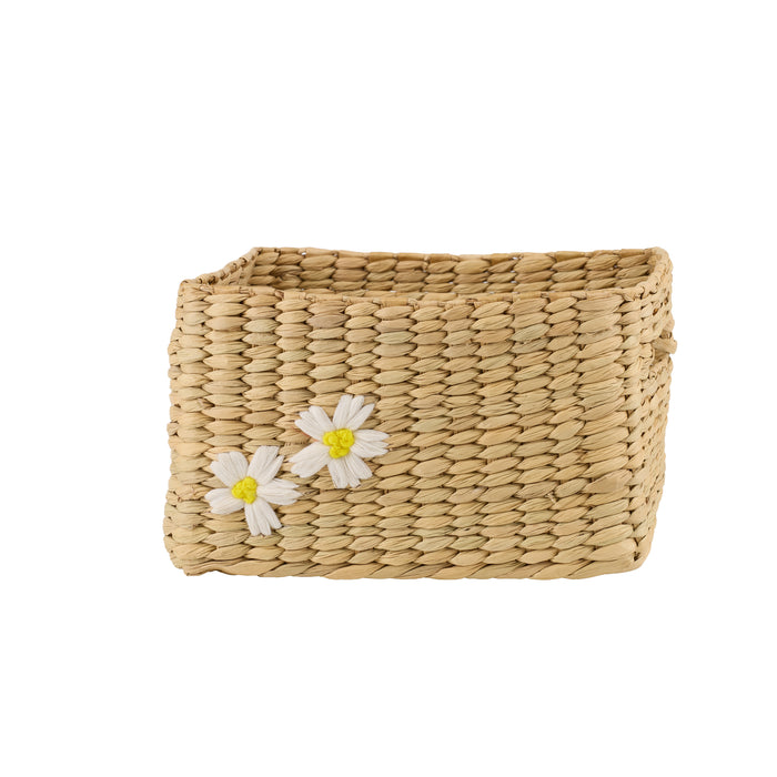 Zuri Embroidered Wicker Basket - Afday