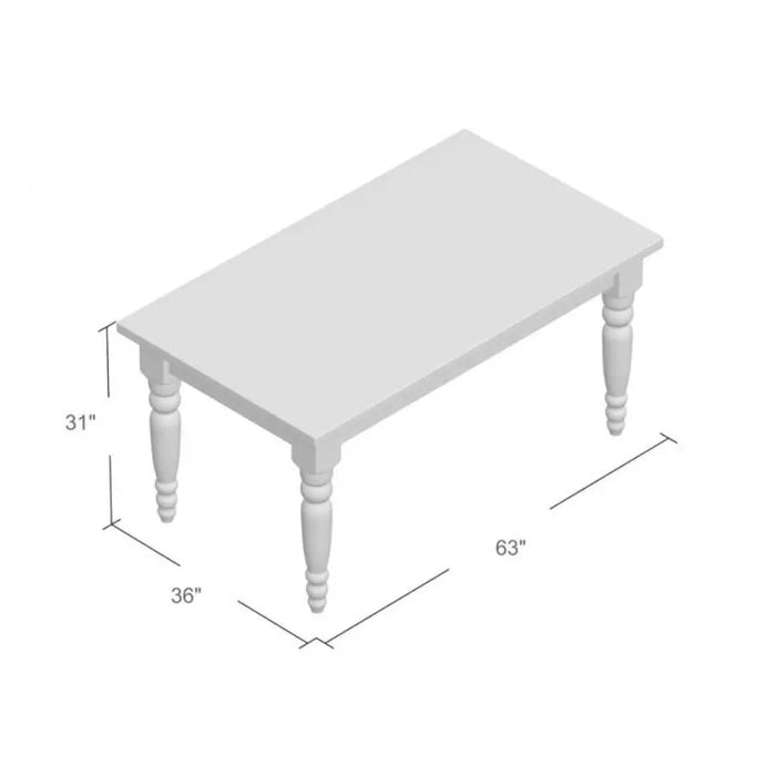 Off White Wooden Dining Table