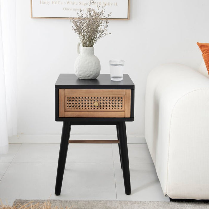 Boyce Cane Bedside Table - Afday