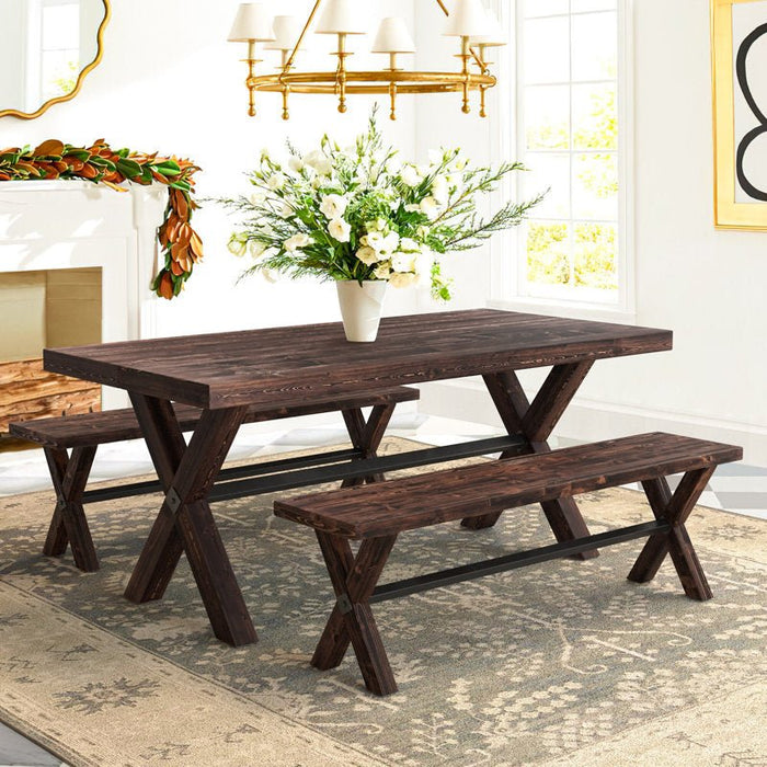 Dark Brown Dining Table - Afday