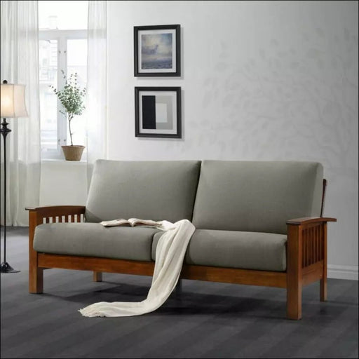 Hills Wooden Arm Sofa - Afday