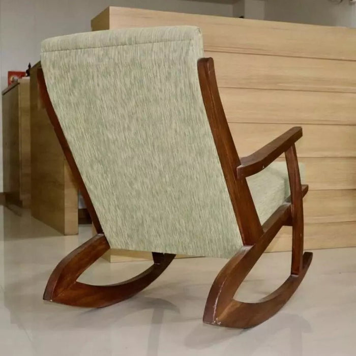 Wooden Rocking Chair With Cushion - Aaram Chair - Afday